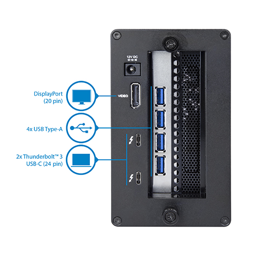 Thunderbolt 3 to PCIe USB 3.1 Adapter - 10Gbps - Chassis + 4 Port Card
